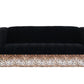 72" Black Velvet Sofa