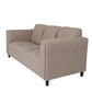 72" Beige Polyester Sofa With Black Legs