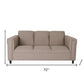 72" Beige Polyester Sofa With Black Legs