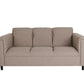 72" Beige Polyester Sofa With Black Legs