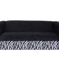 72" Black Velvet Sofa