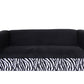 72" Black Velvet Sofa