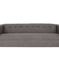 80" Charcoal Polyester Sofa With Black Legs