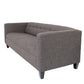 80" Charcoal Polyester Sofa With Black Legs