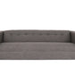 80" Charcoal Polyester Sofa With Black Legs