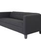 80" Black Polyester Sofa