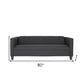 80" Black Polyester Sofa