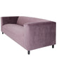 72" Lavender Velvet Sofa With Black Legs