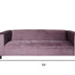 72" Lavender Velvet Sofa With Black Legs