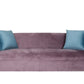 72" Lavender Velvet Sofa And Toss Pillows With Black Legs