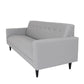 80" Gray Faux Leather Sofa With Black Legs