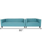 Two Piece Teal Blue Polyester Blend Seating Set