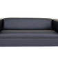 84" Black Faux Leather Sofa