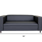 84" Black Faux Leather Sofa