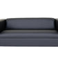 84" Black Faux Leather Sofa