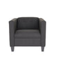 Two Piece Black Four Person Seating Set