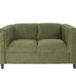 54" Green And Black Microsuede Loveseat