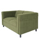 54" Green And Black Microsuede Loveseat