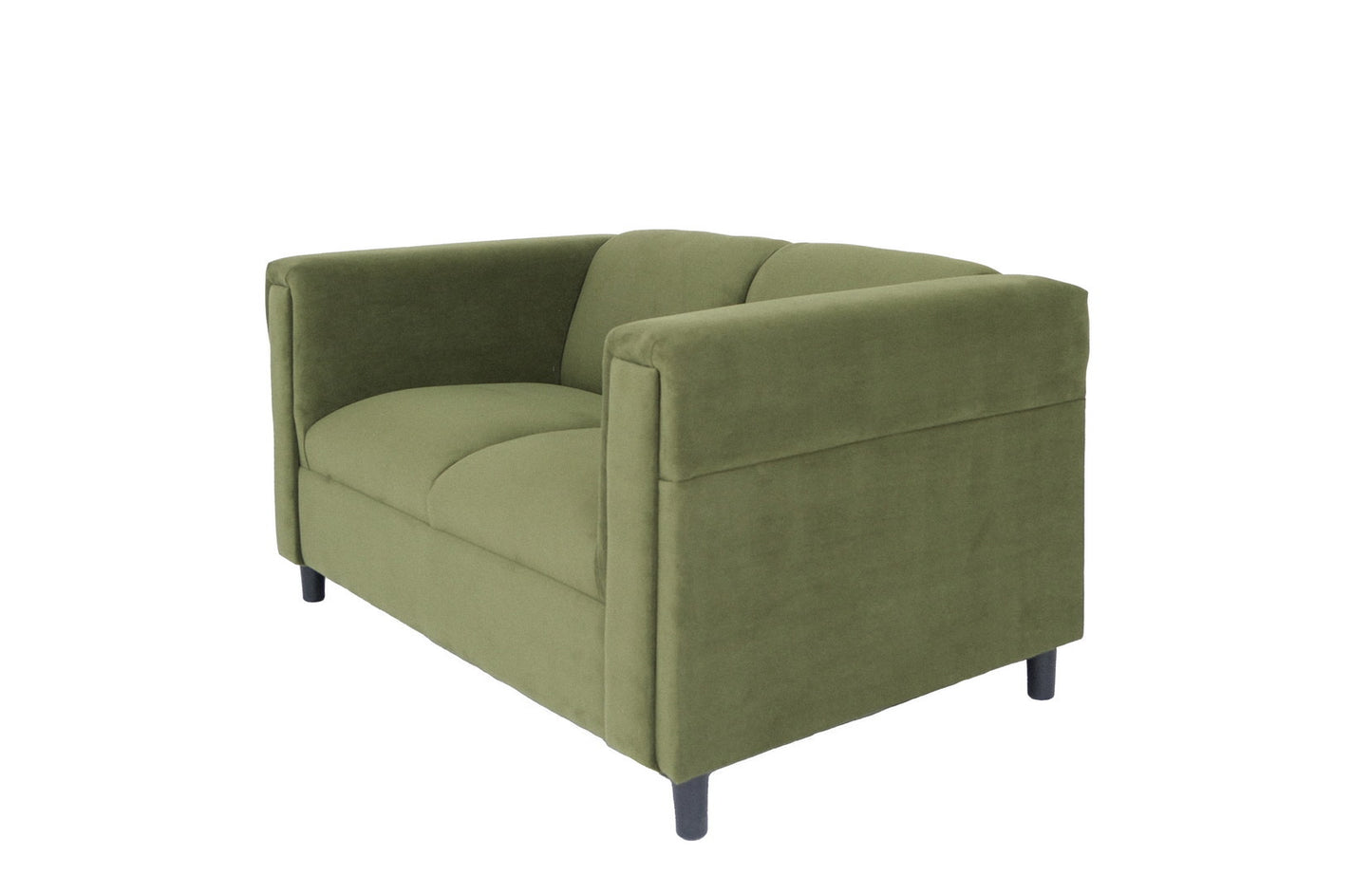 54" Green And Black Microsuede Loveseat