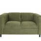 54" Green And Black Microsuede Loveseat