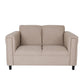 54" Deep Taupe And Black Loveseat