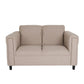 54" Deep Taupe And Black Loveseat