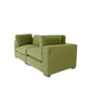 84" Forest Green And Dark Brown Loveseat