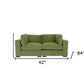 84" Forest Green And Dark Brown Loveseat