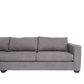 Gray Polyester Blend L Shaped Three Piece Corner Sectional