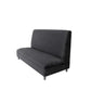 72" Black And Silver Velvet Loveseat