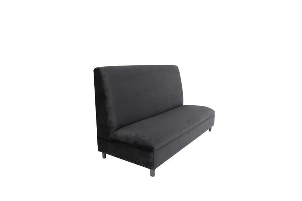 72 Black And Silver Velvet Loveseat