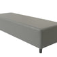 72" Gray and Black Upholstered Genuine Leather Bench