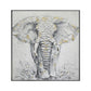 Black and White Fabric Elephant Airplane Wall Decor