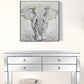 Black and White Fabric Elephant Airplane Wall Decor