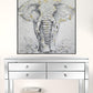 Black and White Fabric Elephant Airplane Wall Decor