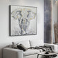 Black and White Fabric Elephant Airplane Wall Decor