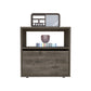 21" Brown Faux Wood Nightstand With Storage