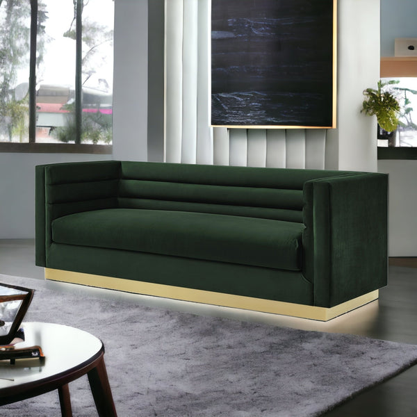 84 Navy Blue Velvet Sofa With Legs