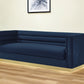 84" Navy Blue Velvet Sofa With Legs