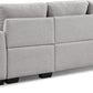 92" Light Gray Polyester Blend Convertible Futon Sleeper Sofa With Black Legs