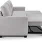 92" Light Gray Polyester Blend Convertible Futon Sleeper Sofa With Black Legs