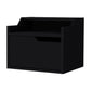 13" Black One Drawer Faux Wood Floating Nightstand