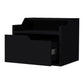 13" Black One Drawer Faux Wood Floating Nightstand