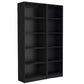 71" Black Five Tier Bookcase