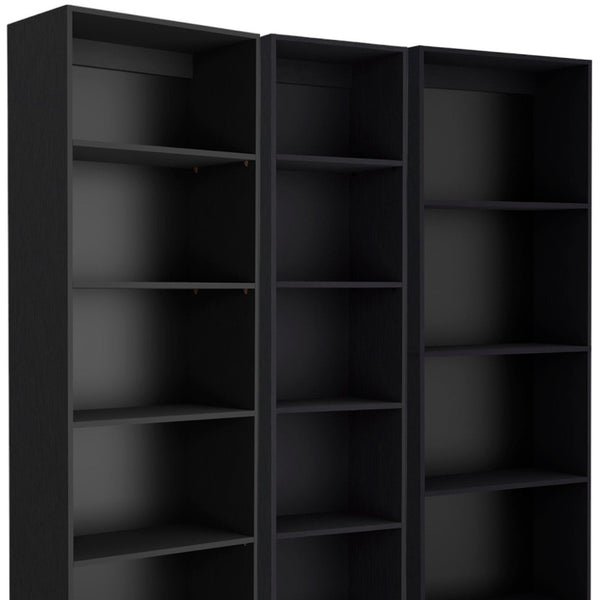 71 Black Five Tier Bookcase