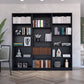 71" Black Four Tier Bookcase