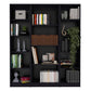 71" Black Four Tier Bookcase