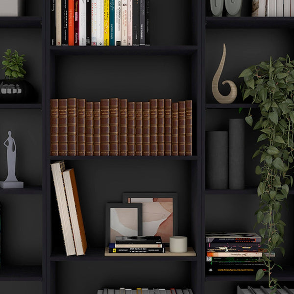 71 Black Four Tier Bookcase