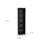 71" Black Four Tier Bookcase