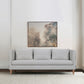 85" Gray Leather Sofa With Brown Legs